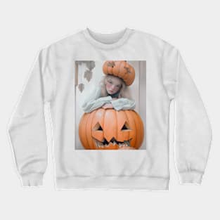 Halloween Pumpkin Girl Crewneck Sweatshirt